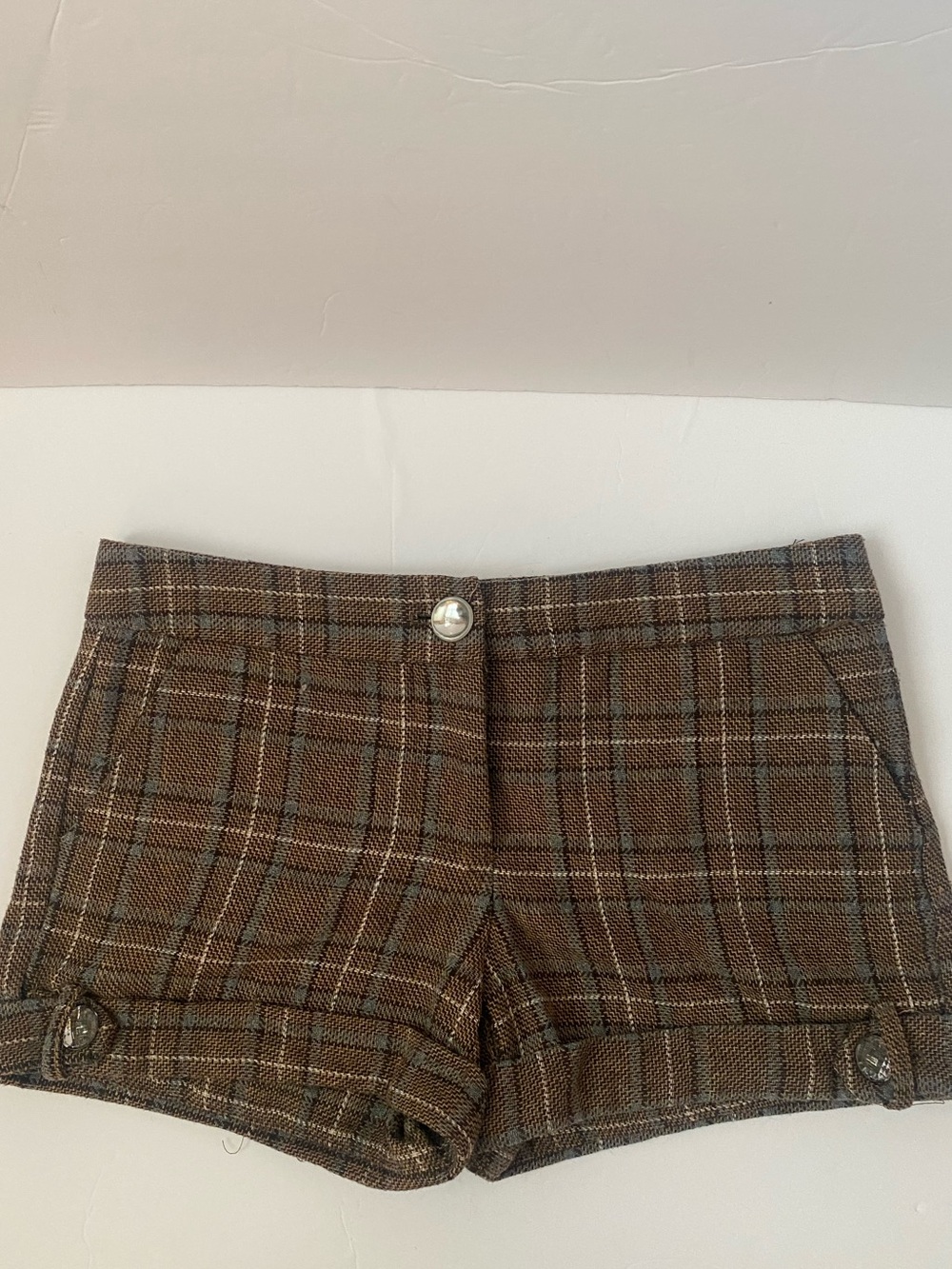 Y2K Lux plaid mini shorts